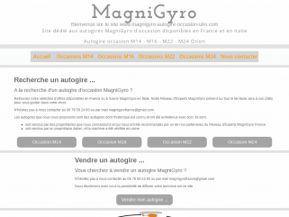 Site officiel Magnigyro France autogire autogires occasion occasions M14 M16 M22 M24 gyrocopter autogyro
