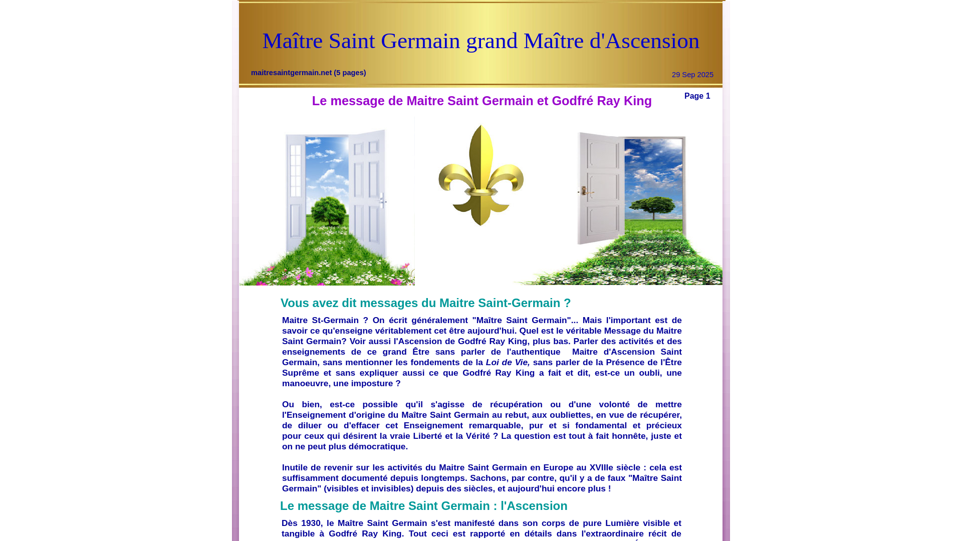 Capture d'écran de Maitre Saint Germain