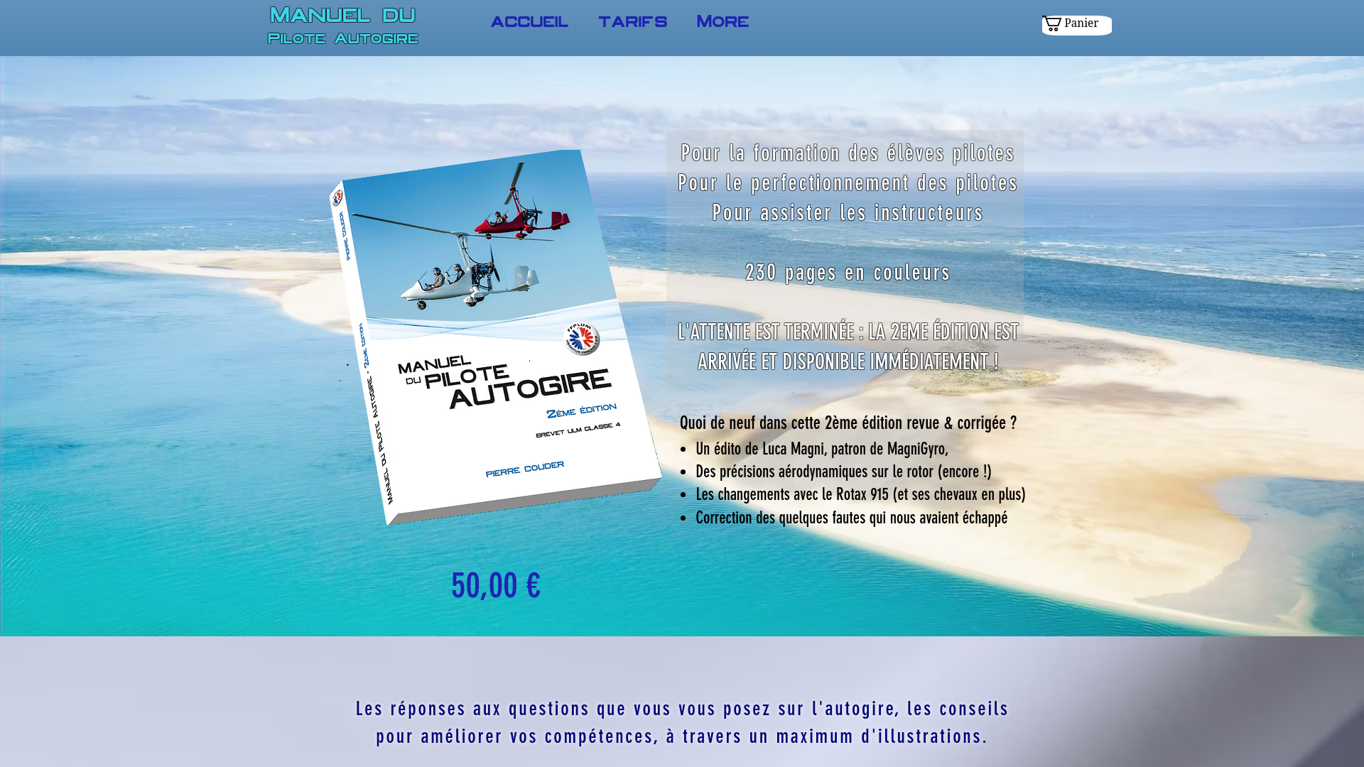 Capture d'écran de MANUEL DU PILOTE AUTOGIRE - Commandez le ici