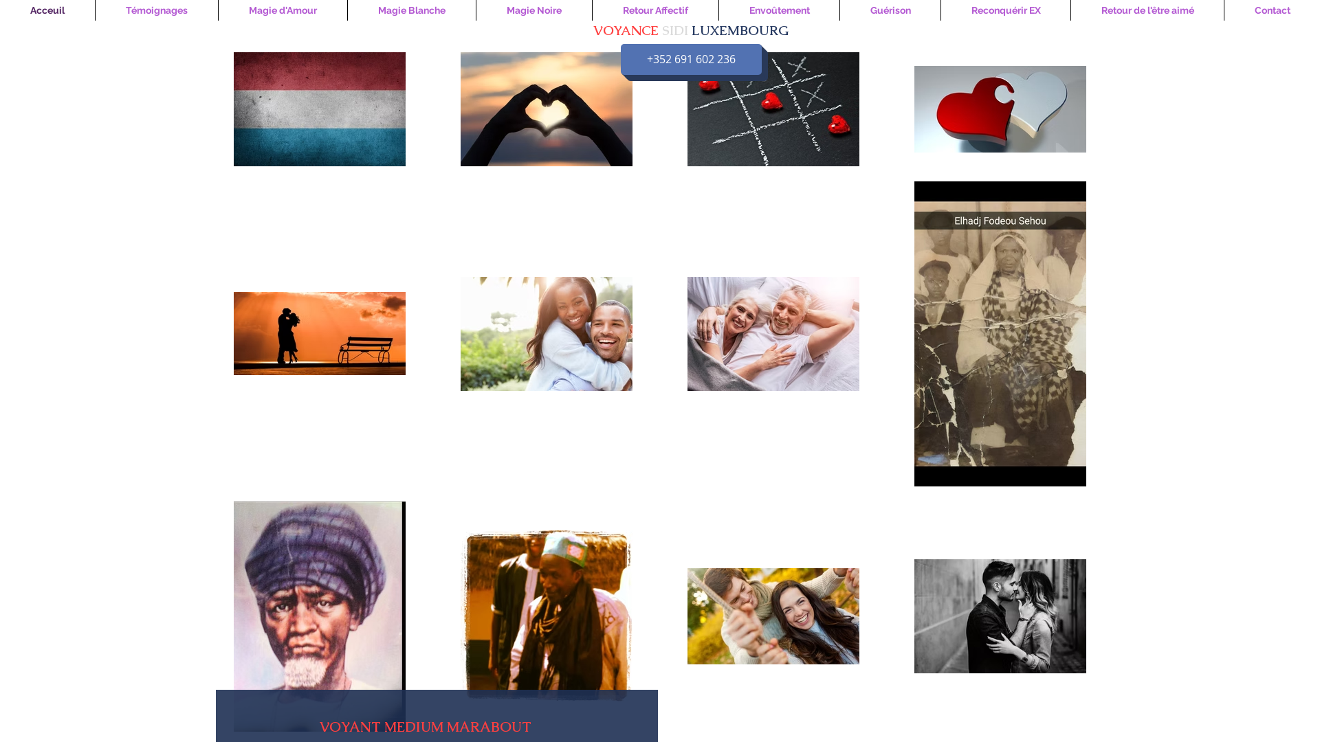 Capture d'écran de Marabout luxembourg | Retour affectif sorcellerie africain