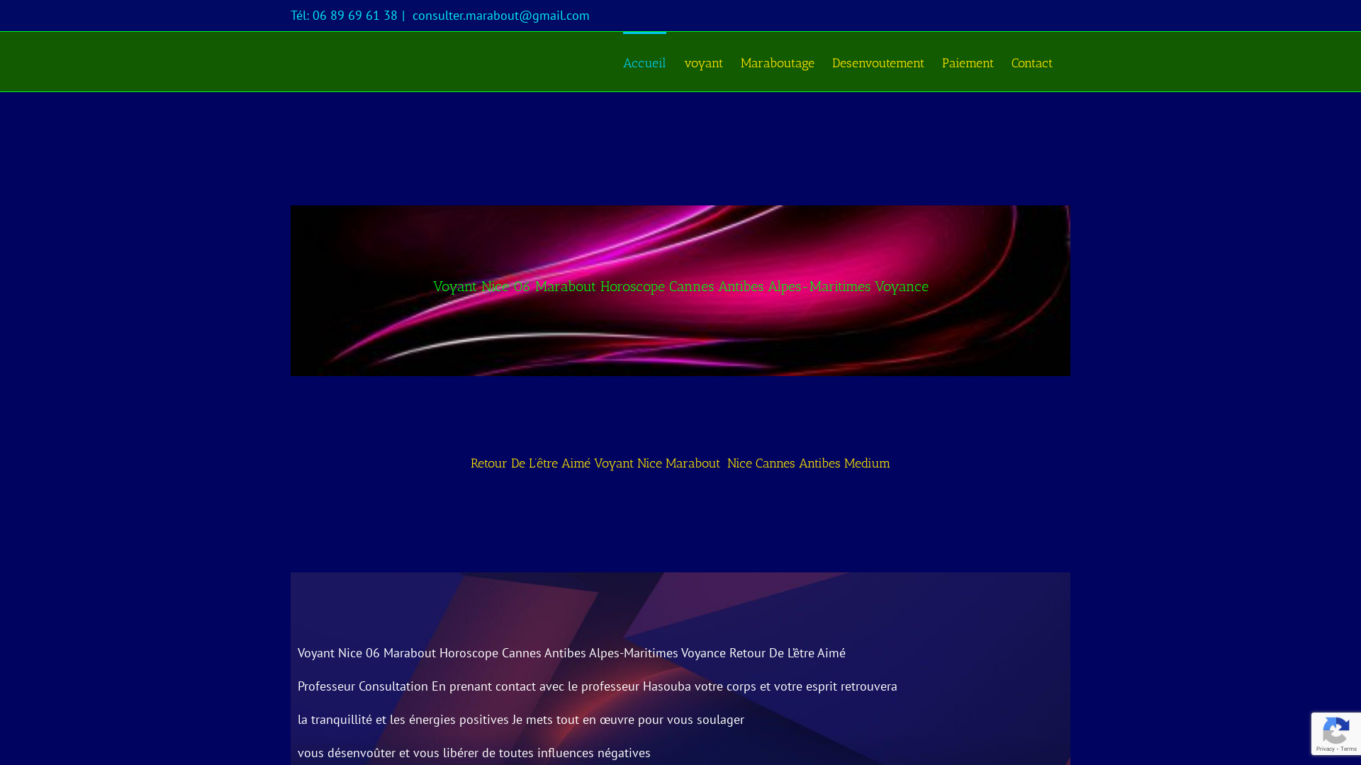 Capture d'écran de Voyance Horoscope, Marabout  Alpes-Maritimes Nice (06) Antibes (06), Cannes (06), Cagnes-sur-Mer (06), Medium, Voyant Astrologie 