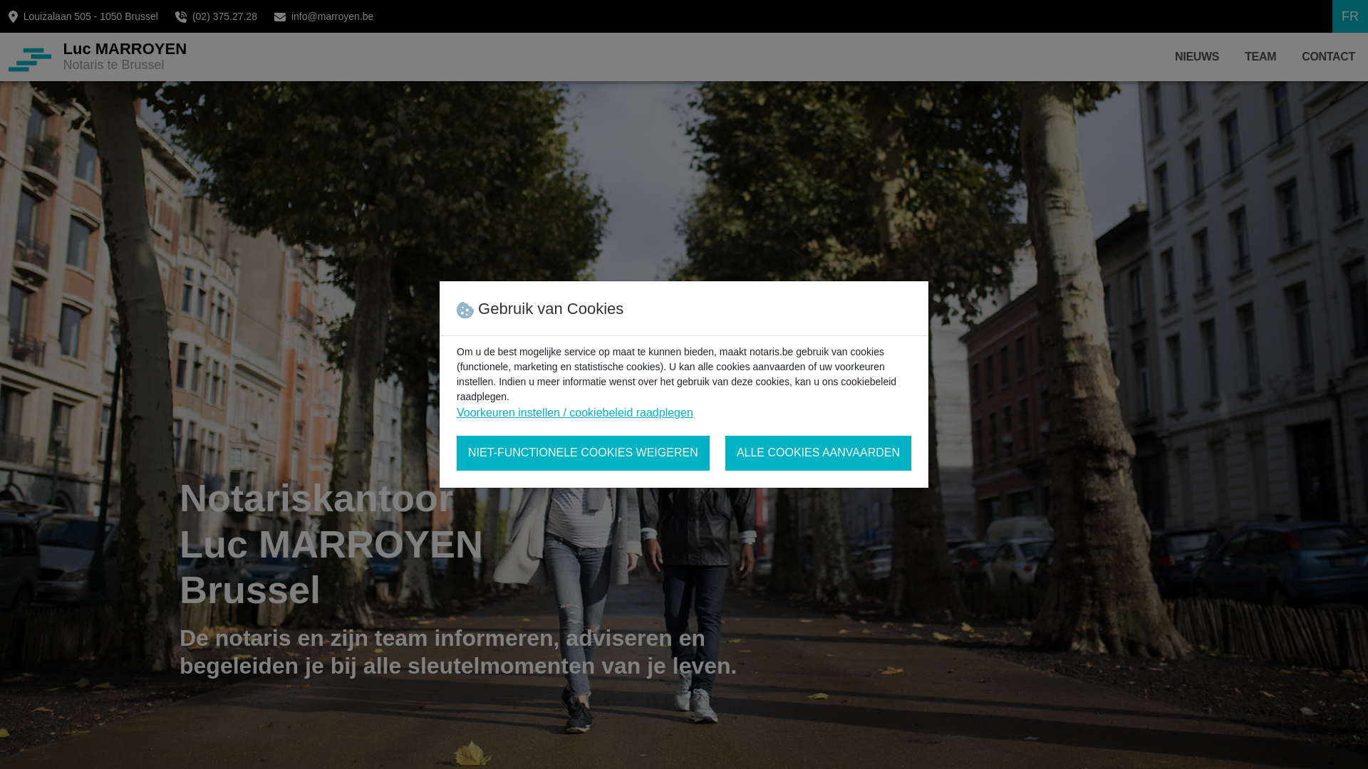 Capture d'écran de NOTARIS NOTAIRE MARROYEN 