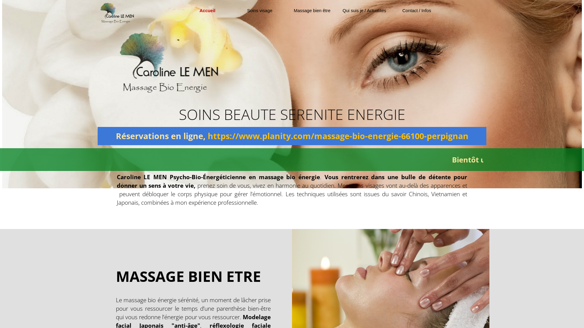 Capture d'écran de Massage bio energie, Caroline Le Men 
