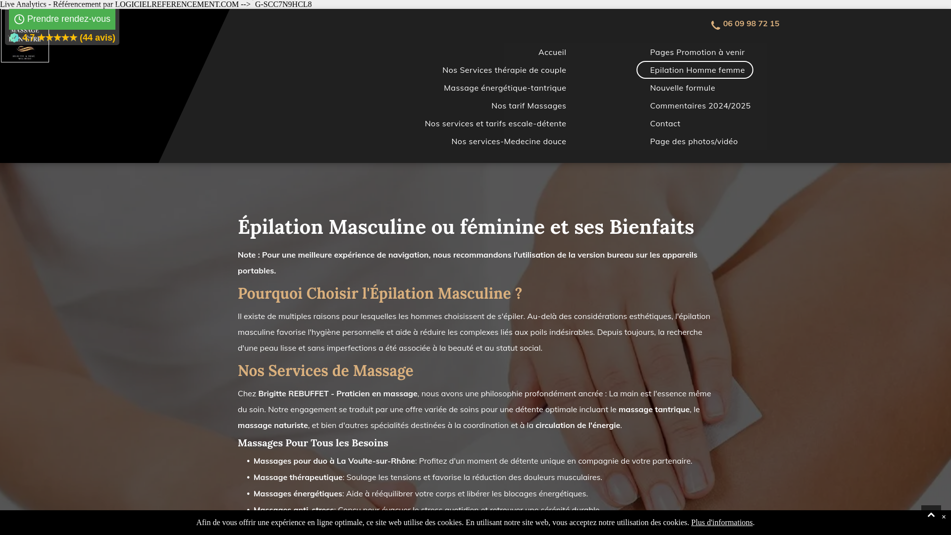 Capture d'écran de Épilation Masculine ou féminine et ses Bienfaits