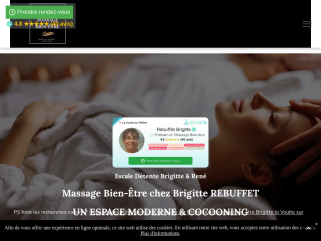 Massage Bien-Être chez Brigitte REBUFFET
UN ESPACE MODERNE & COCOONING
1 salon de massage - 2 TABLES - 1 TABLE POUR Le Massage Thérapeutique, 
Massage bien-être relaxation, massage bien-être, 