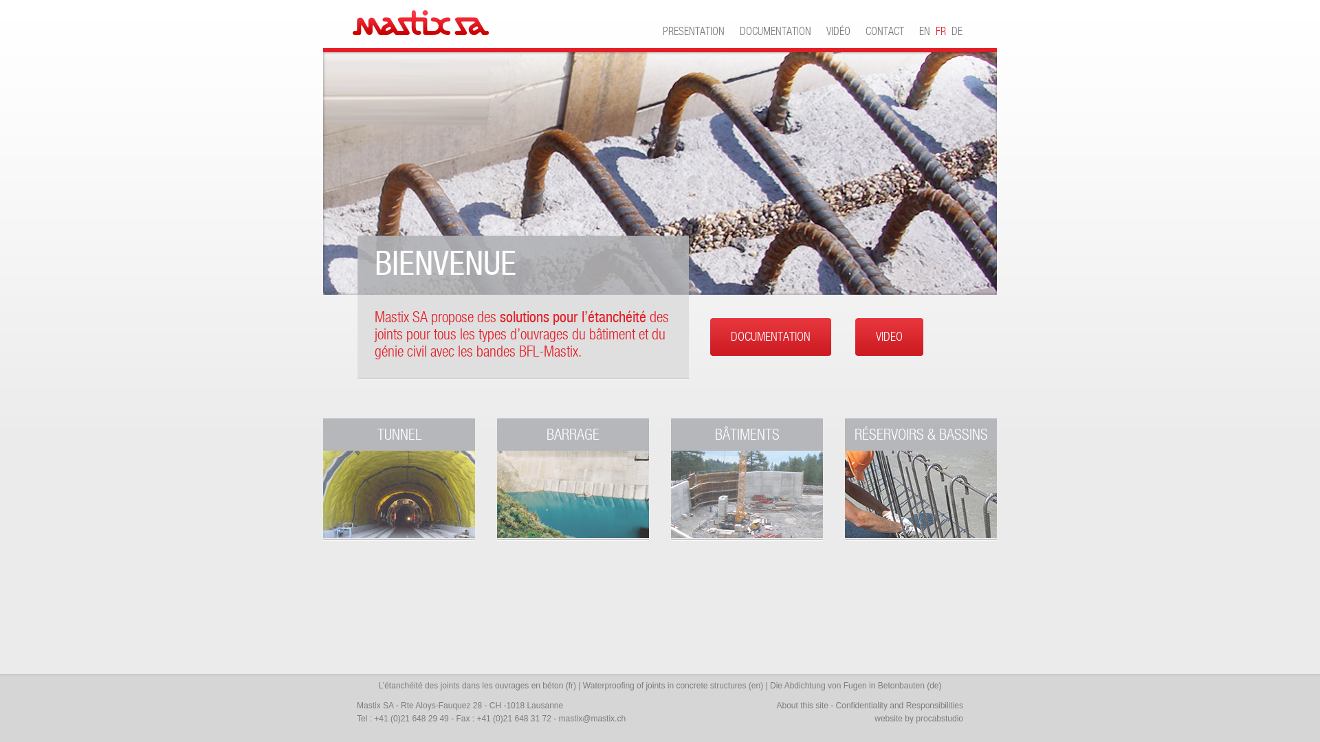 Capture d'écran de Mastix SA