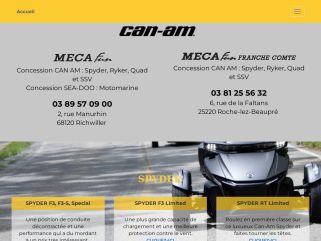 Meca Fun concessionnaire: quad, SSV, Spyder, Ryker, Jet-ski de marque (BRP) Can am et SEA-DOO Motomarine en Alsace (68) et Franche Comte (25)