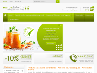 Mercadiabet, la boutique des produits sans sucre pour personnes diabétiques ou pour les personnes souhaitant limiter leur consommation de sucre