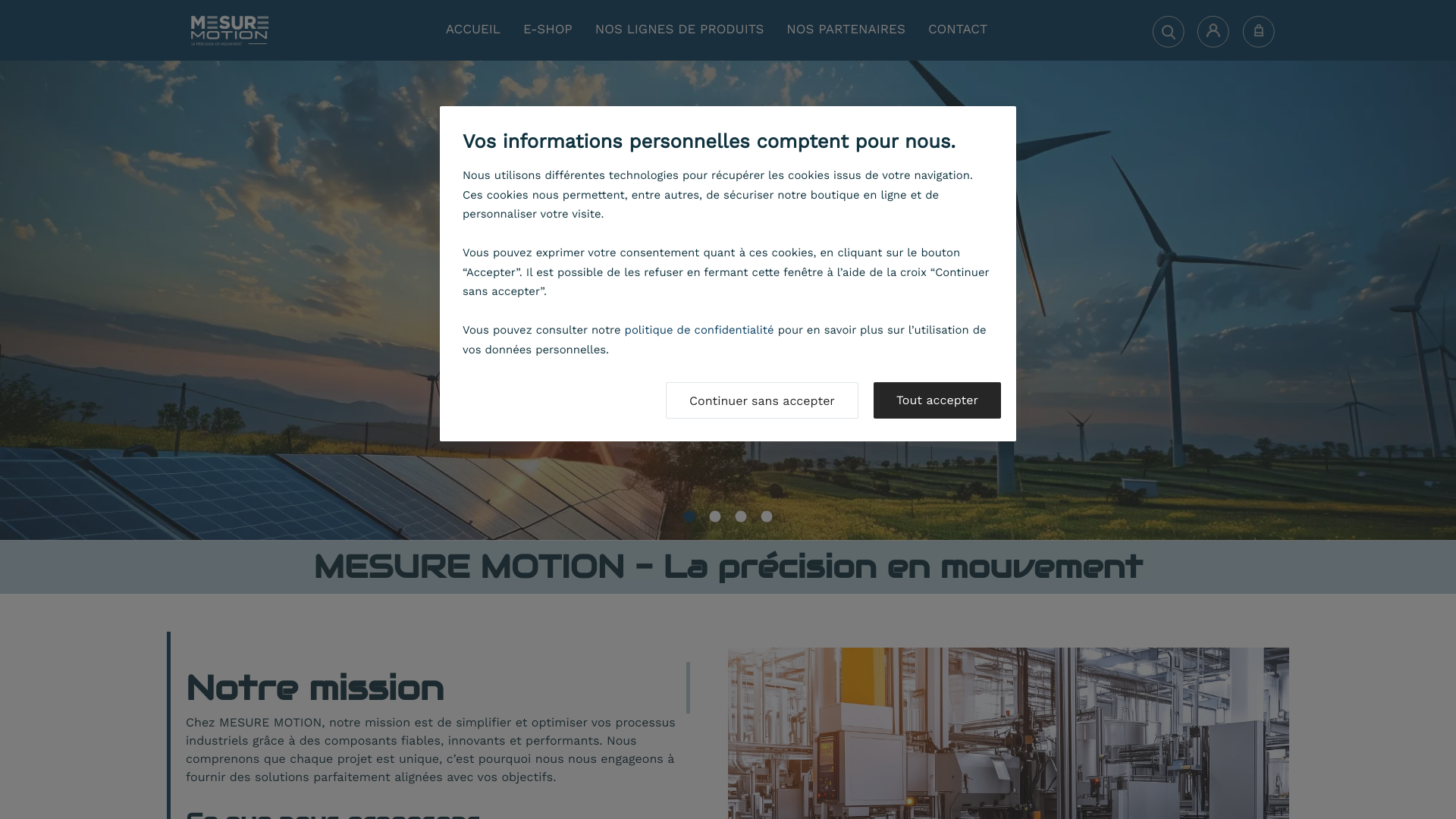 Capture d'écran de Mesure Motion – Spécialiste en moteurs, servo-drives, codeurs, capteurs et cartes de conversion pour l’automatisation industrielle et la précision des mouvements.