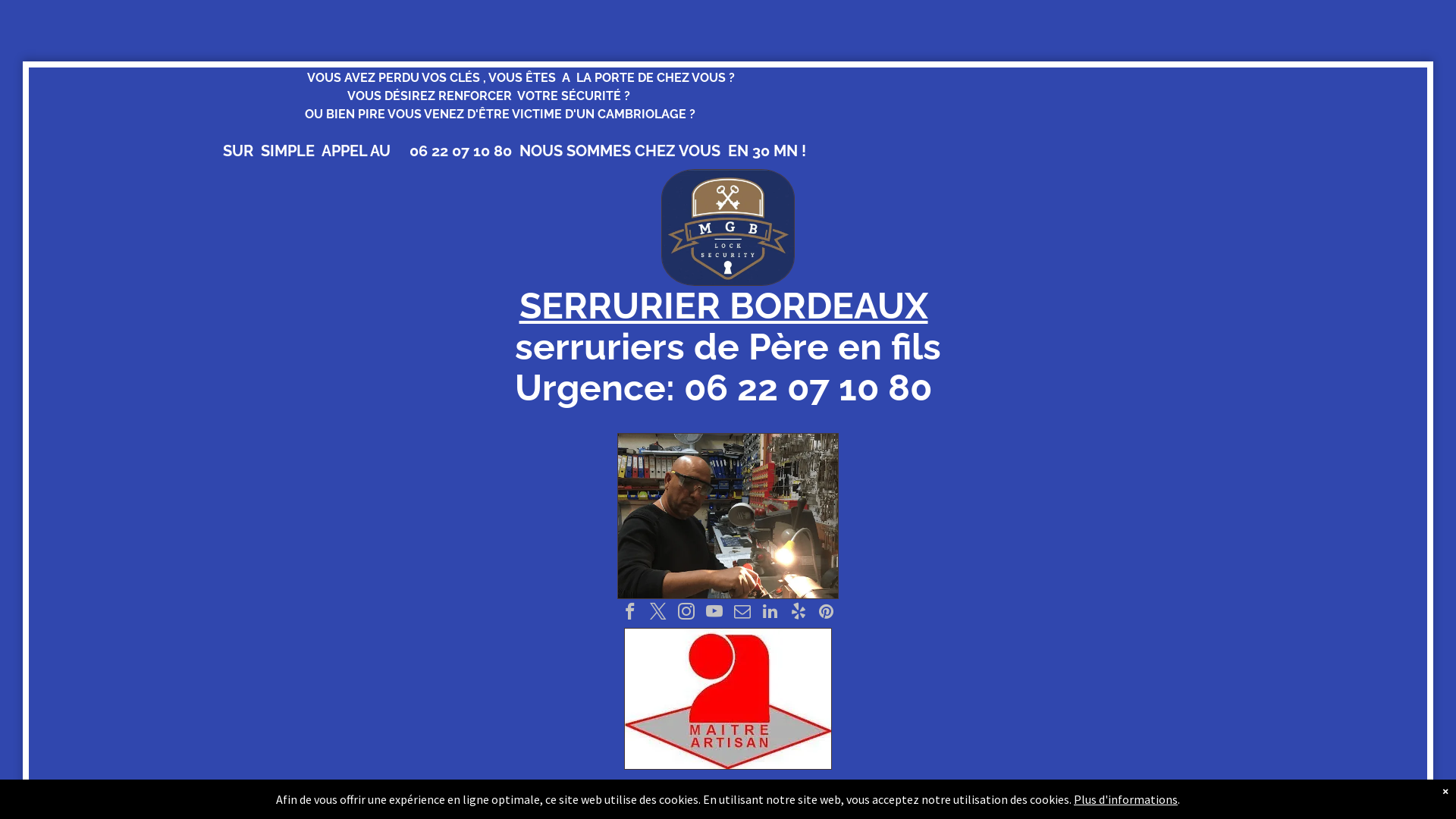 Capture d'écran de Serrurier Villenave d'ornon