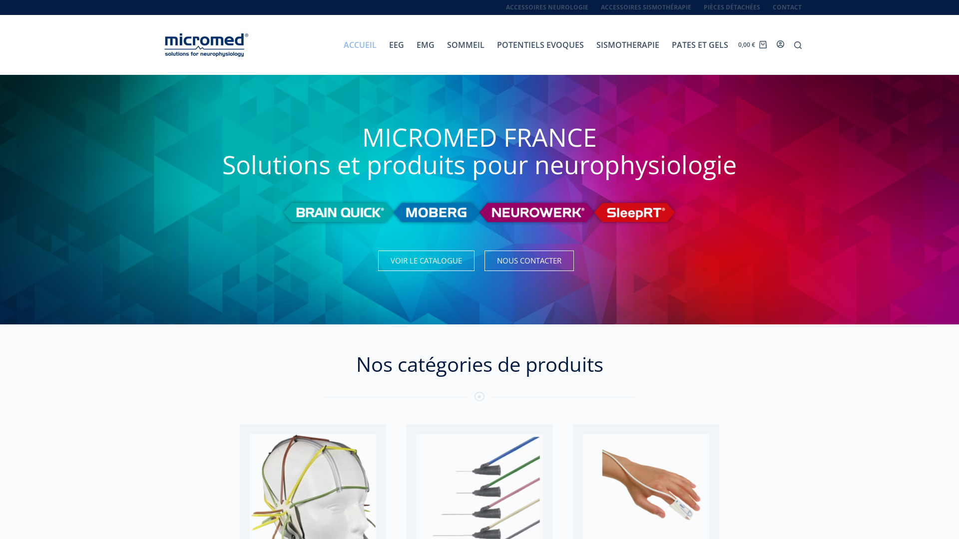 Capture d'écran de MICROMED FRANCE - ACCESSOIRES EN LIGNE 