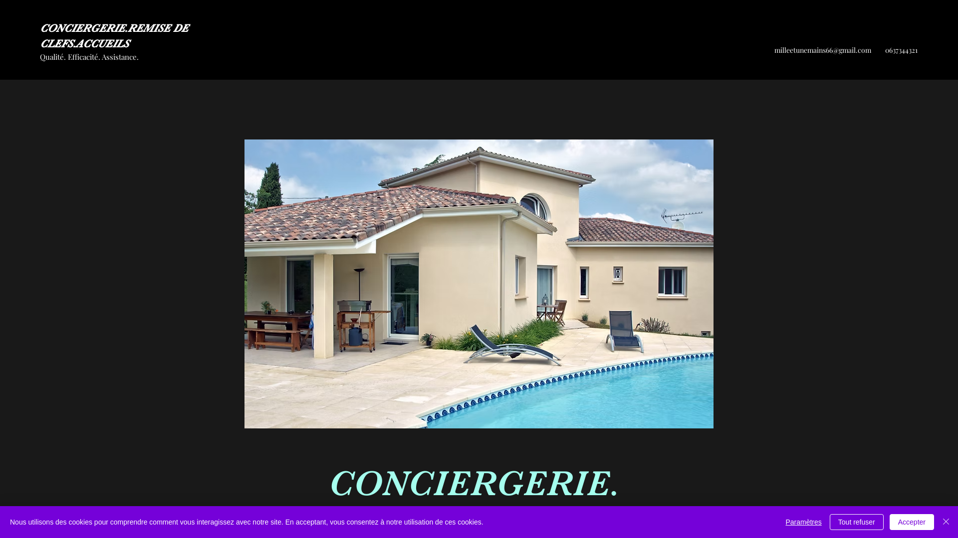 Capture d'écran de Mille et une mains conciergerie