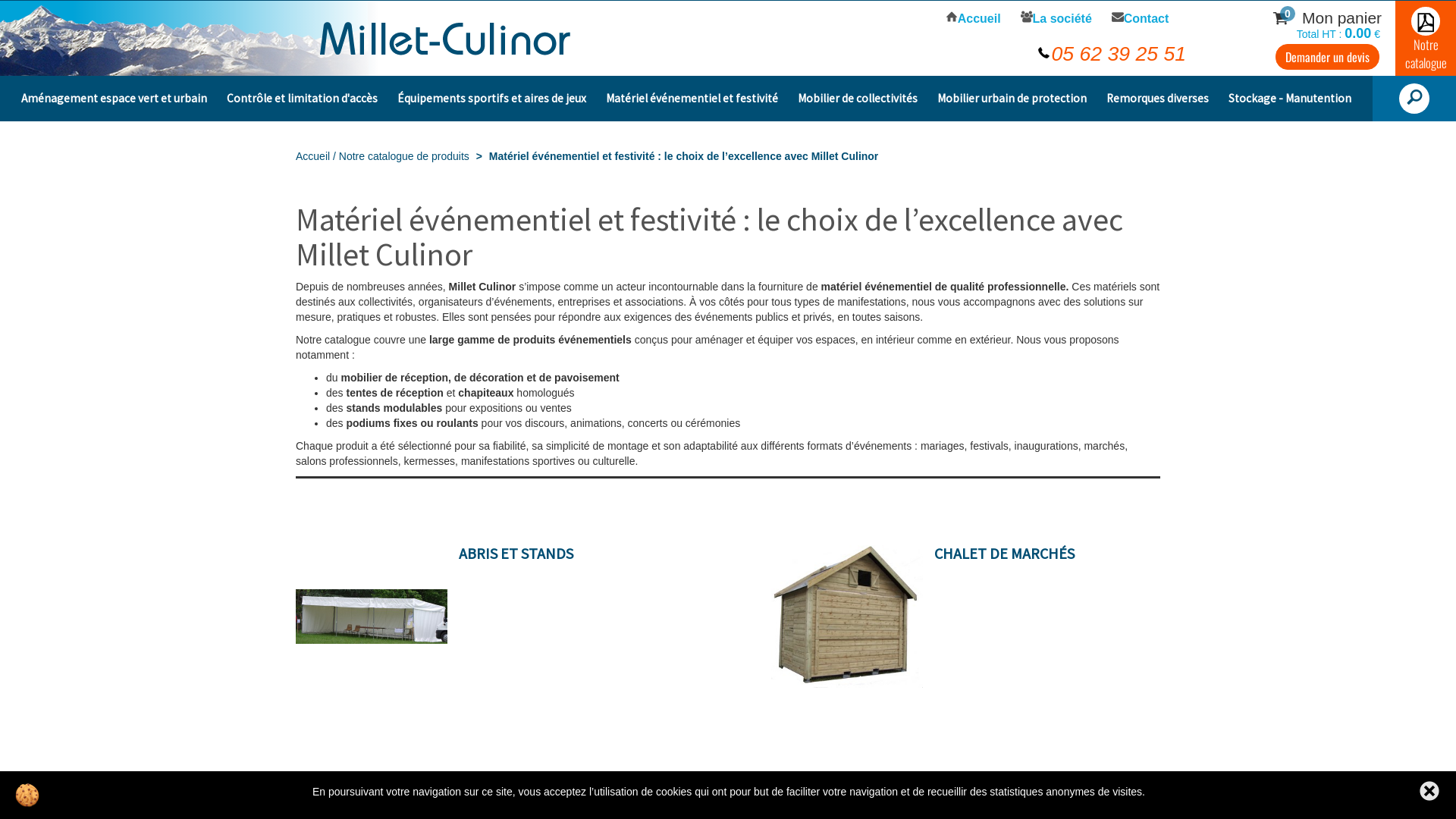 Capture d'écran de Matériel événementiel et festivité