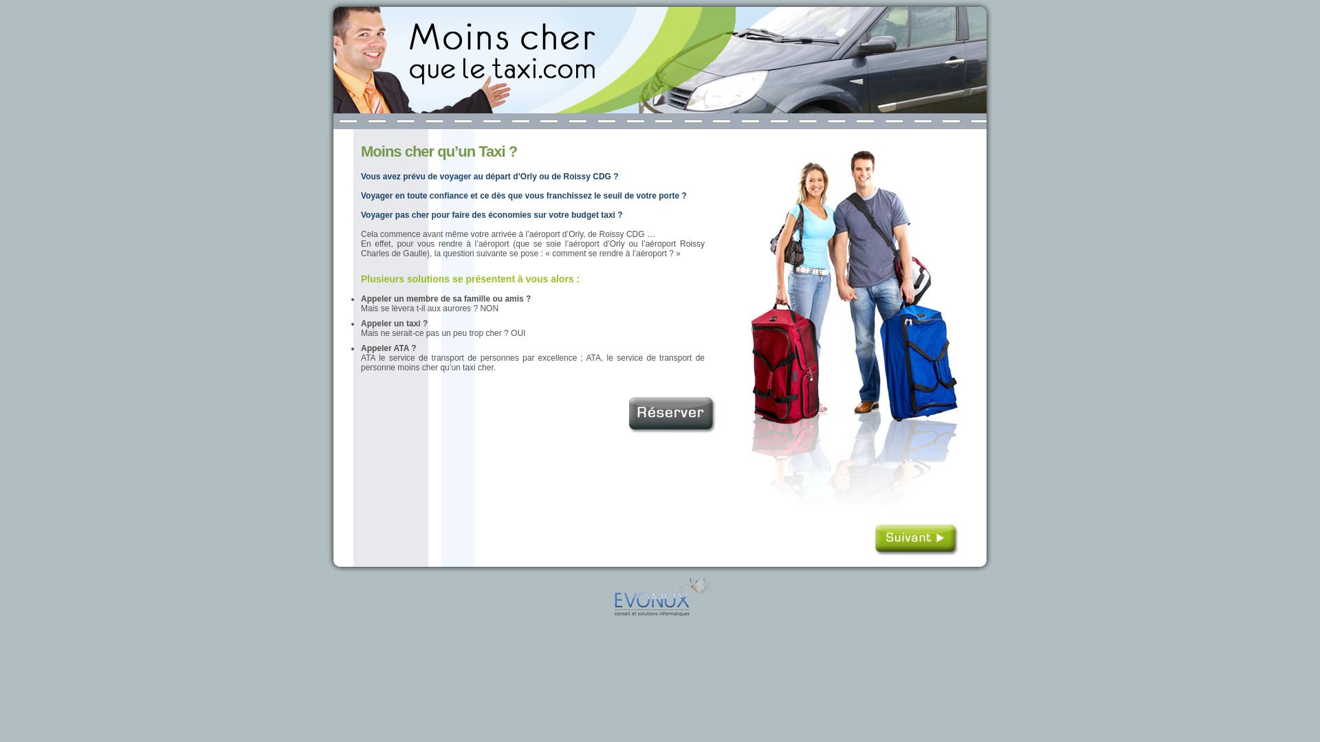 Capture d'écran de Moins-cher-que-le-taxi.com explique comment trouver le taxi le moins cher à Paris et en région Ile de France