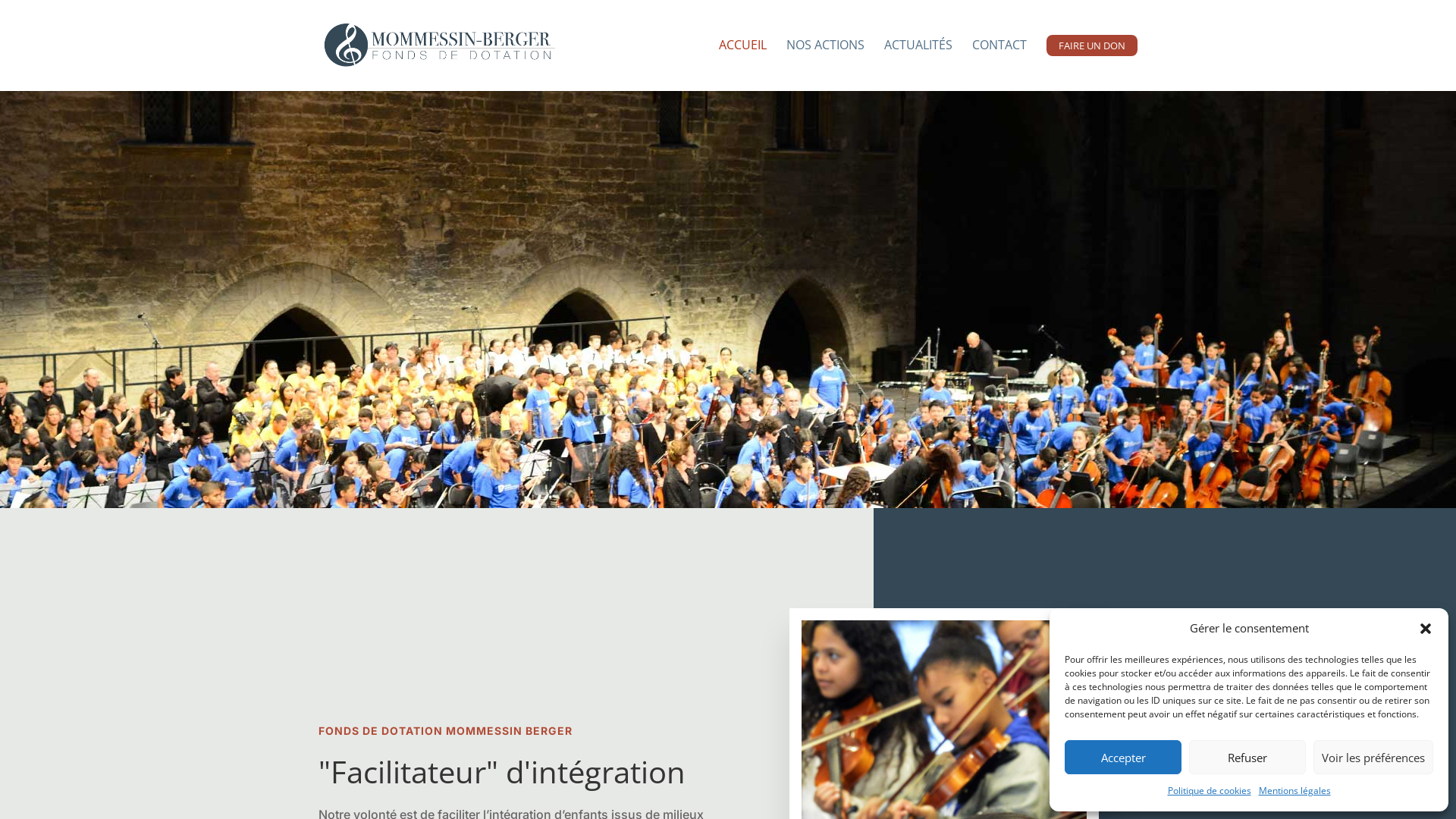 Capture d'écran de Fonds de dotation Mommessin-berger