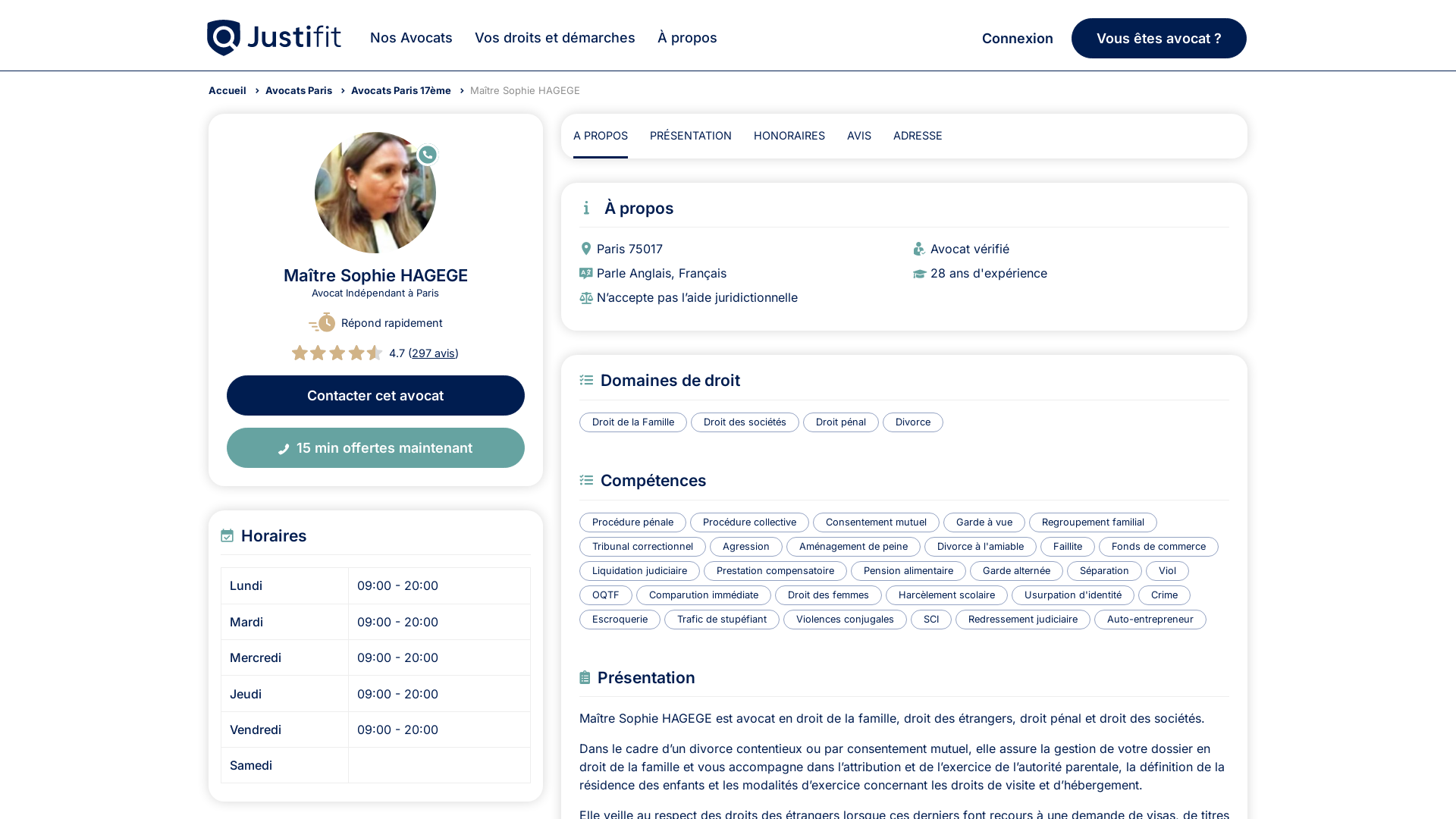 Capture d'écran de Cabinet SH AVOCAT : 2000 clients - 20 ans d'exercice, rapide et disponible prix compétitifs 06 20 41 47 18