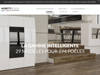 Gamme "intelligente" Poêles, cheminées, Chaudières du fabricant Italien MORETTIDESIGN.