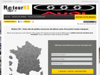 Moteurhs.fr annonce de pieces auto occasion de particulier à particulier 