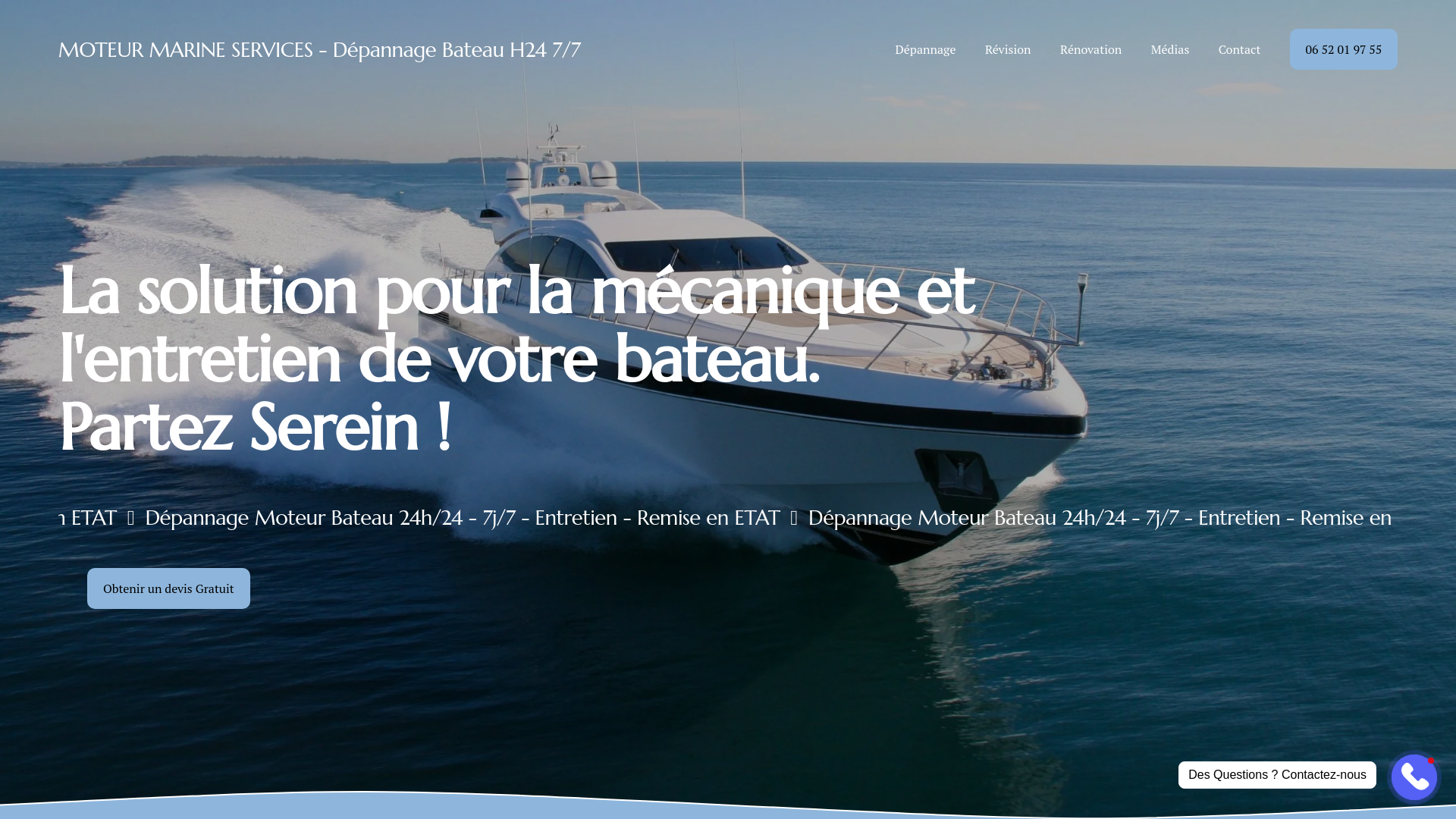 La solution pour la mécanique et l'entretien de votre bateau. Partez Serein !