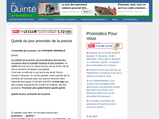 Le pronostic de la presse hippique pour la course du Quinté +