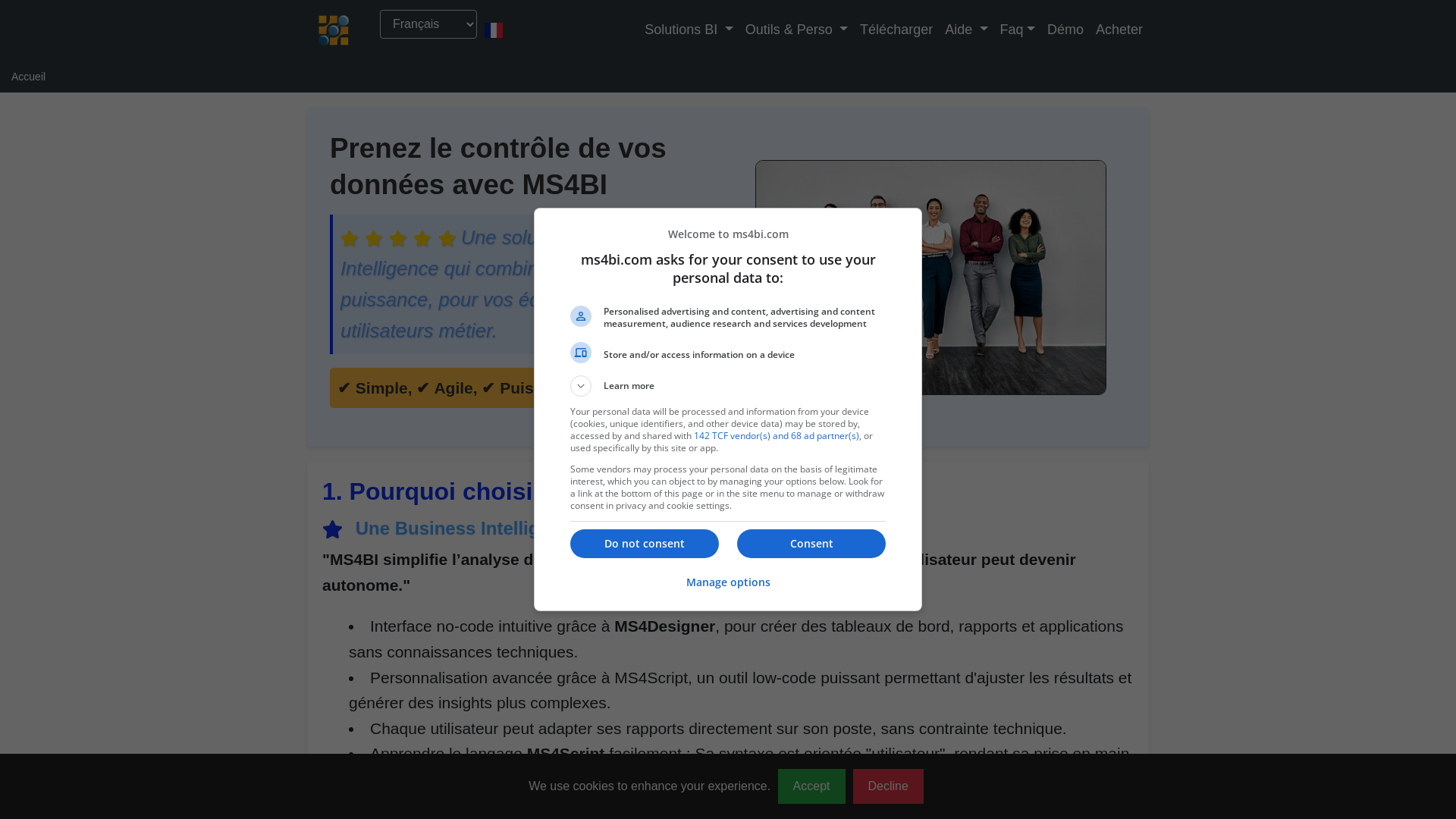 Capture d'écran de A new dimension of Business Intelligence :
Simple, Light, Windows & Internet, Full Responsive, Cloud, Agile project, free version