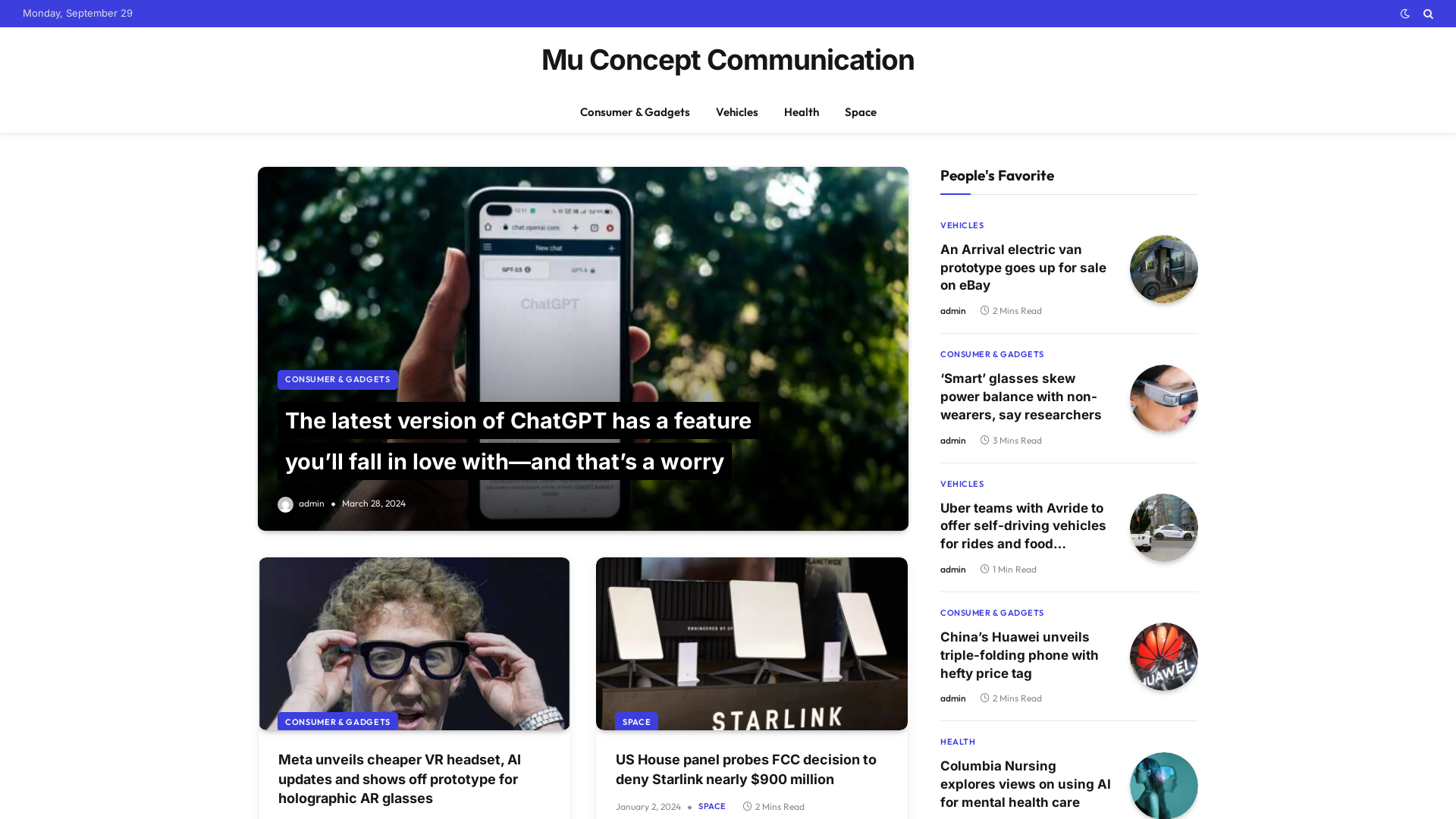 Capture d'écran de MU CONCEPT COMMUNICATION