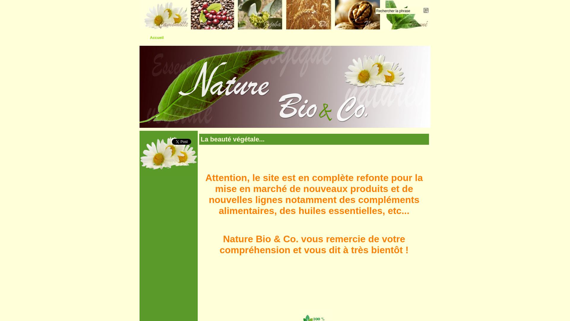 Capture d'écran de Nature Bio & Co, La beauté végétale