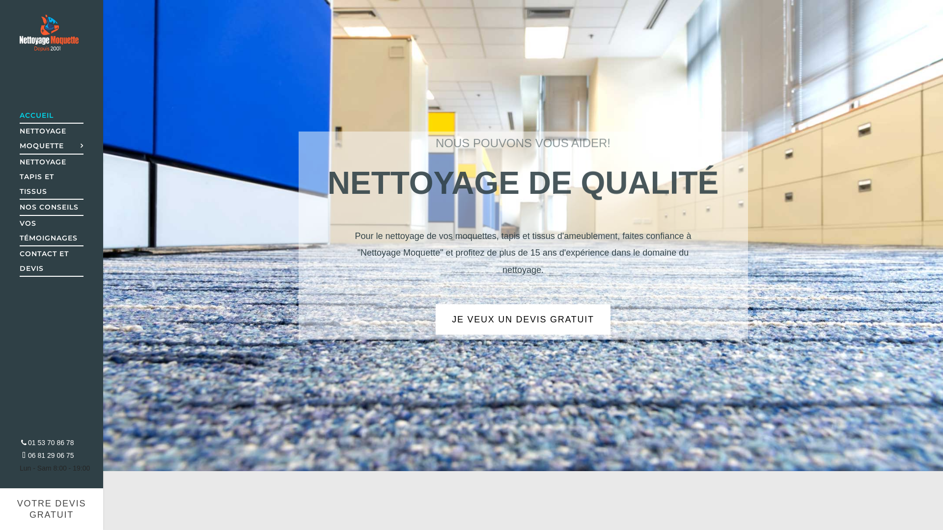 Capture d'écran de Nettoyage de moquette par injection extraction