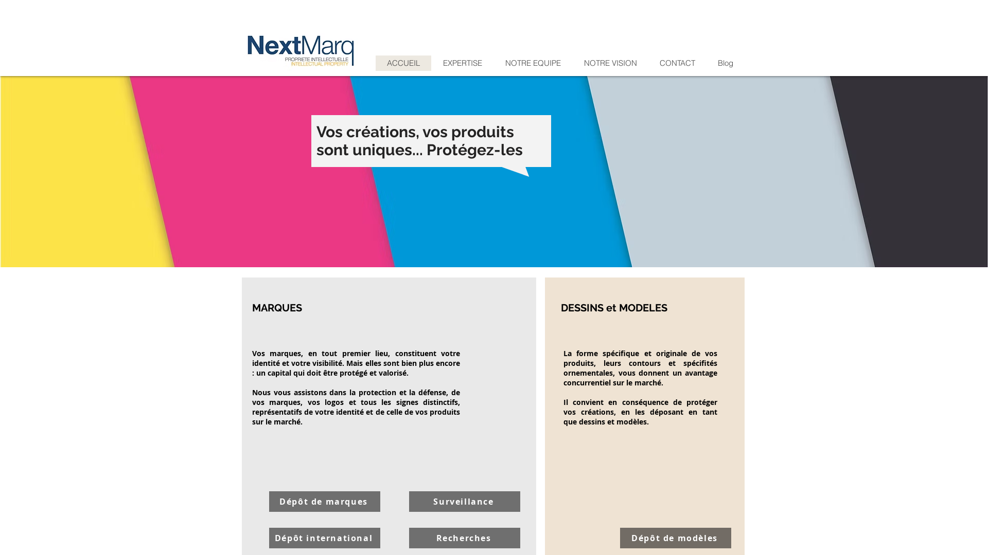 Capture d'écran de Cabinet juridique conseils en Propriété Industrielle Aix en France|Nextmarq
