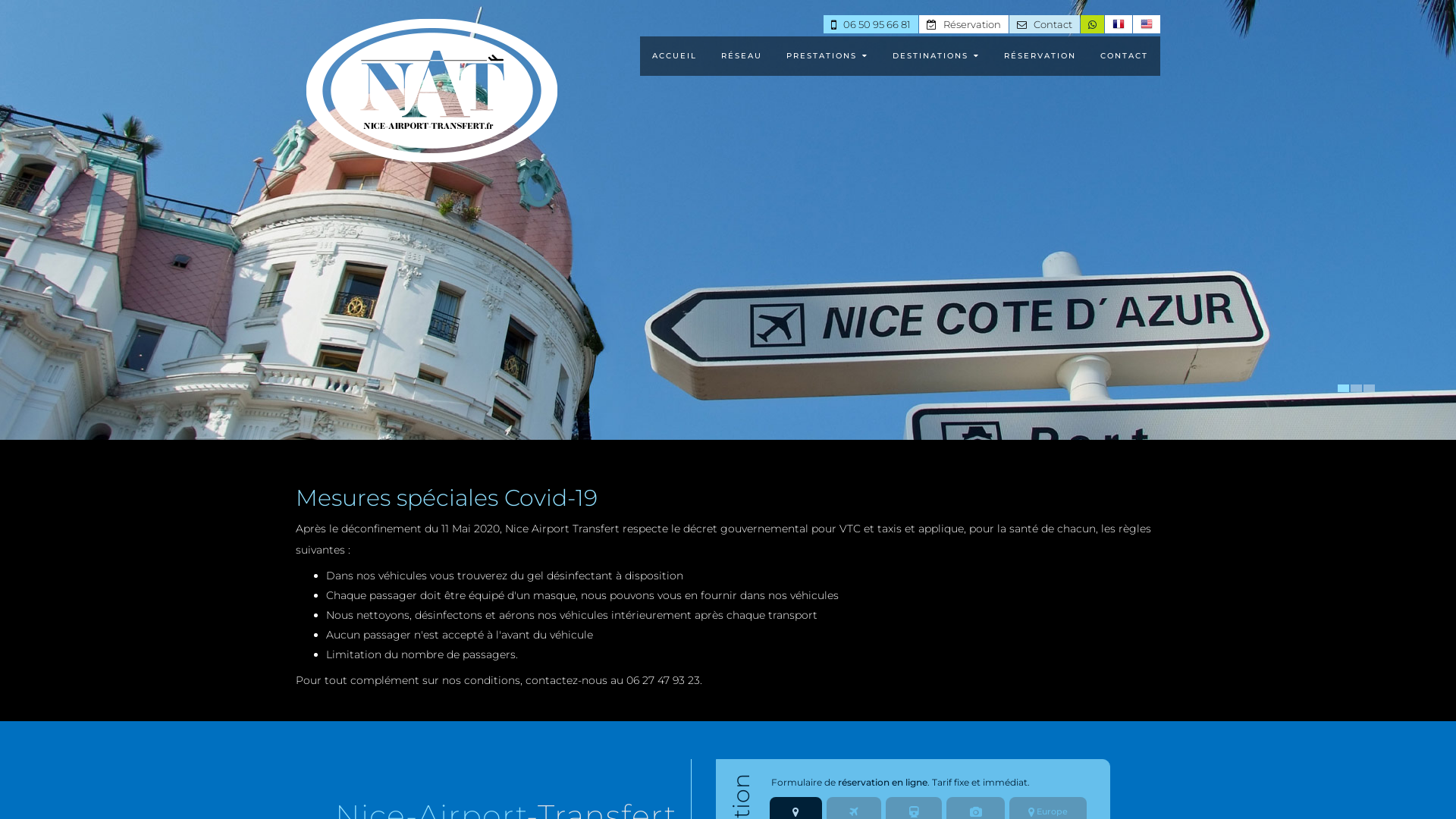 Capture d'écran de Commandez votre Chauffeur Privé pour ou depuis l'aéroport et gare sur Nice