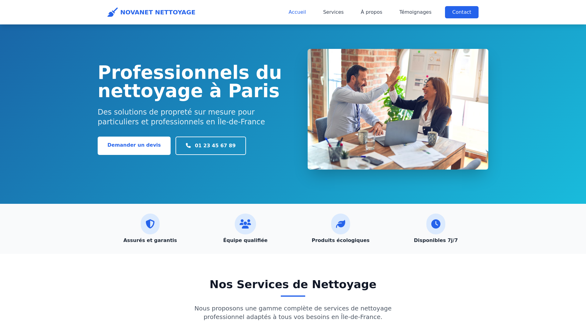 Capture d'écran de Entreprise de Nettoyage prés de Cergy Pontoise, Entreprise de nettoyage Paris 16, Entreprise de nettoyage paris 1, entreprise de nettoyage paris , entreprise de nettoyage paris 15, ménage.