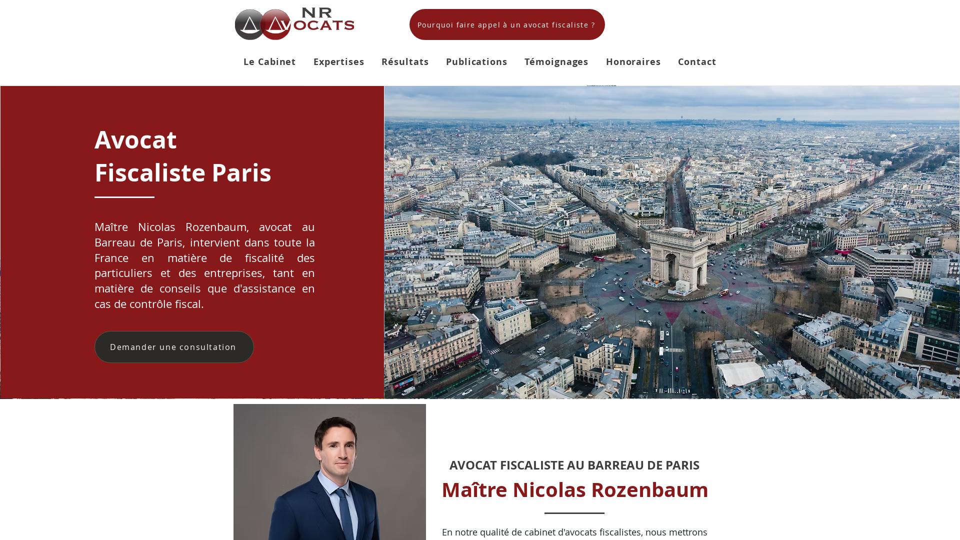 Capture d'écran de NR Avocats | Avocat Fiscaliste Paris - Avocat Droit Fiscal