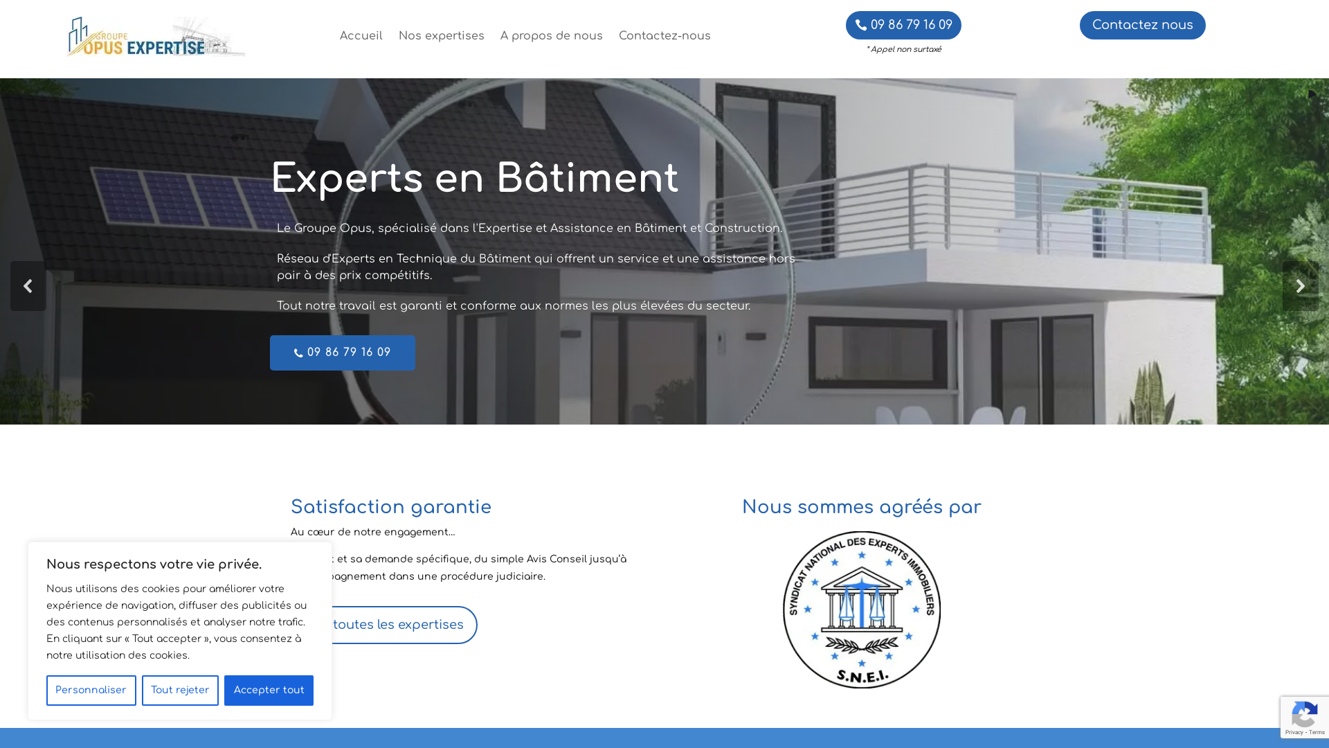 Capture d'écran de OPUS EXPERTISE | Expert en Bâtiment | Bilan de bien
