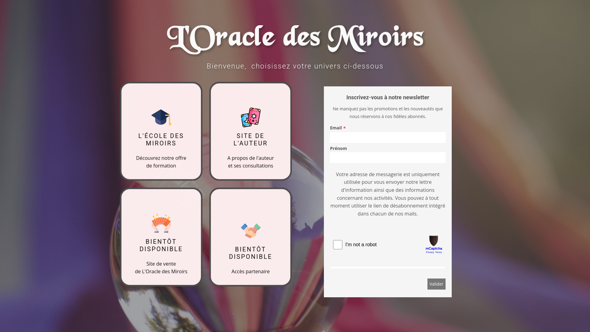 Capture d'écran de L'Oracle des Miroirs - Cartomancie facile !