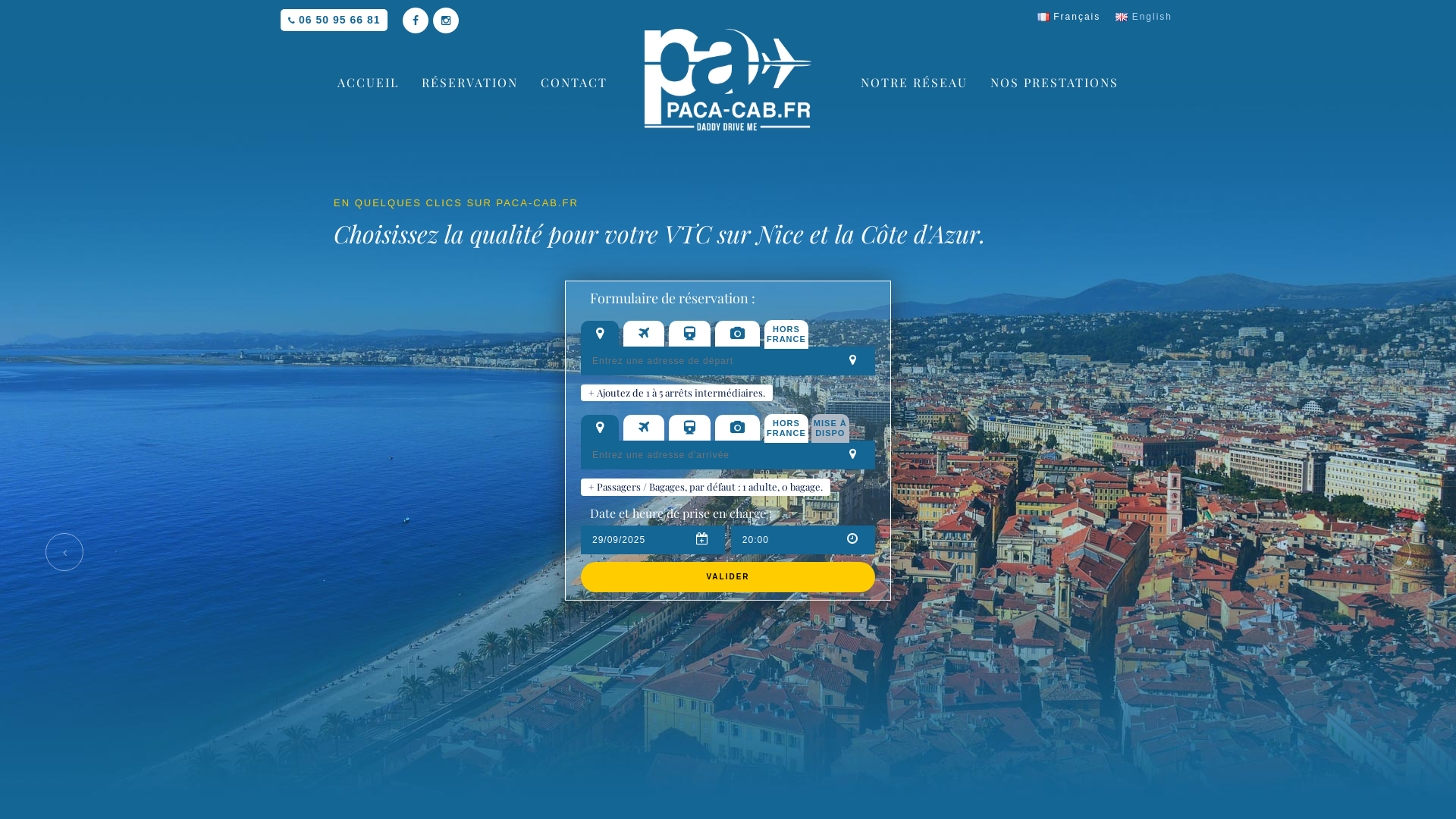 Capture d'écran de Chauffeur Privé VTC, Transfert Aéroport de Nice