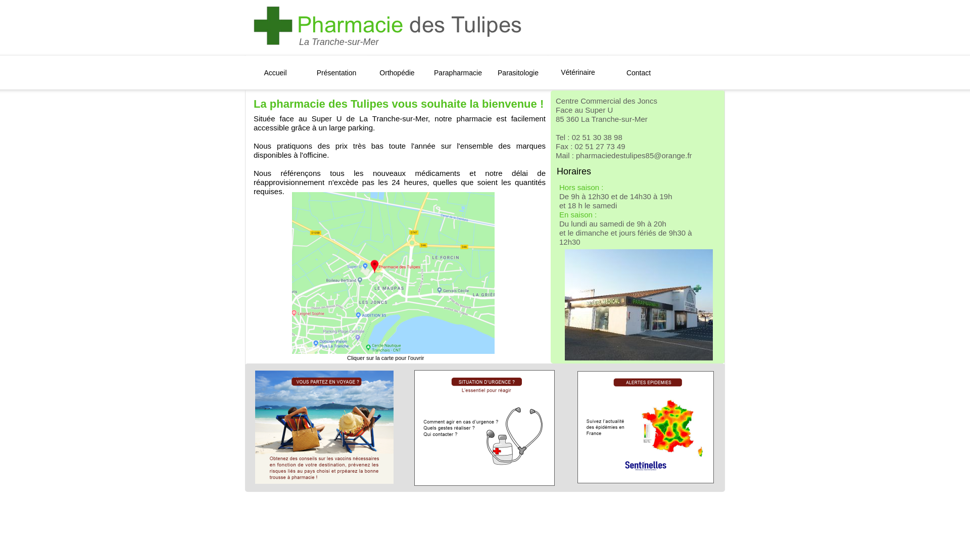 Capture d'écran de Pharmacie La Tranche