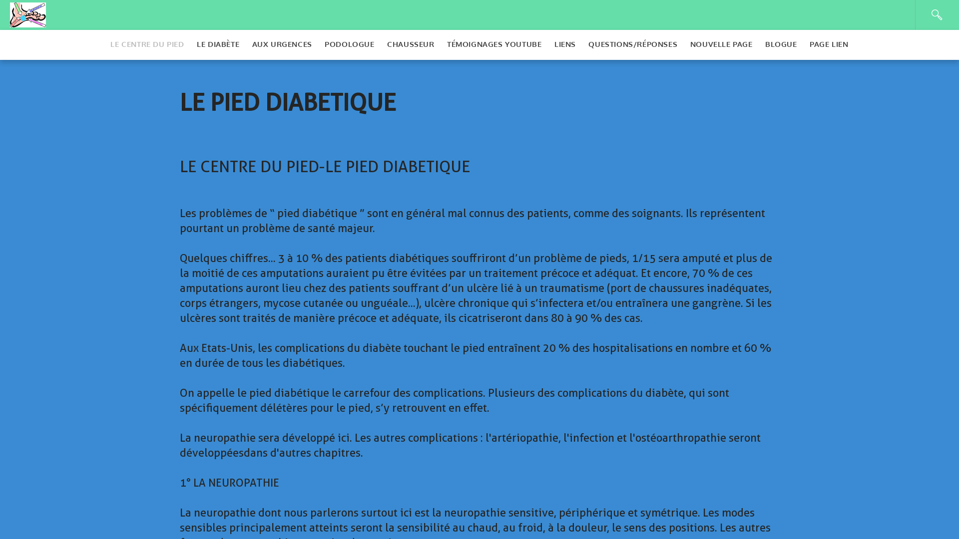 Capture d'écran de Le Pied Diabetique