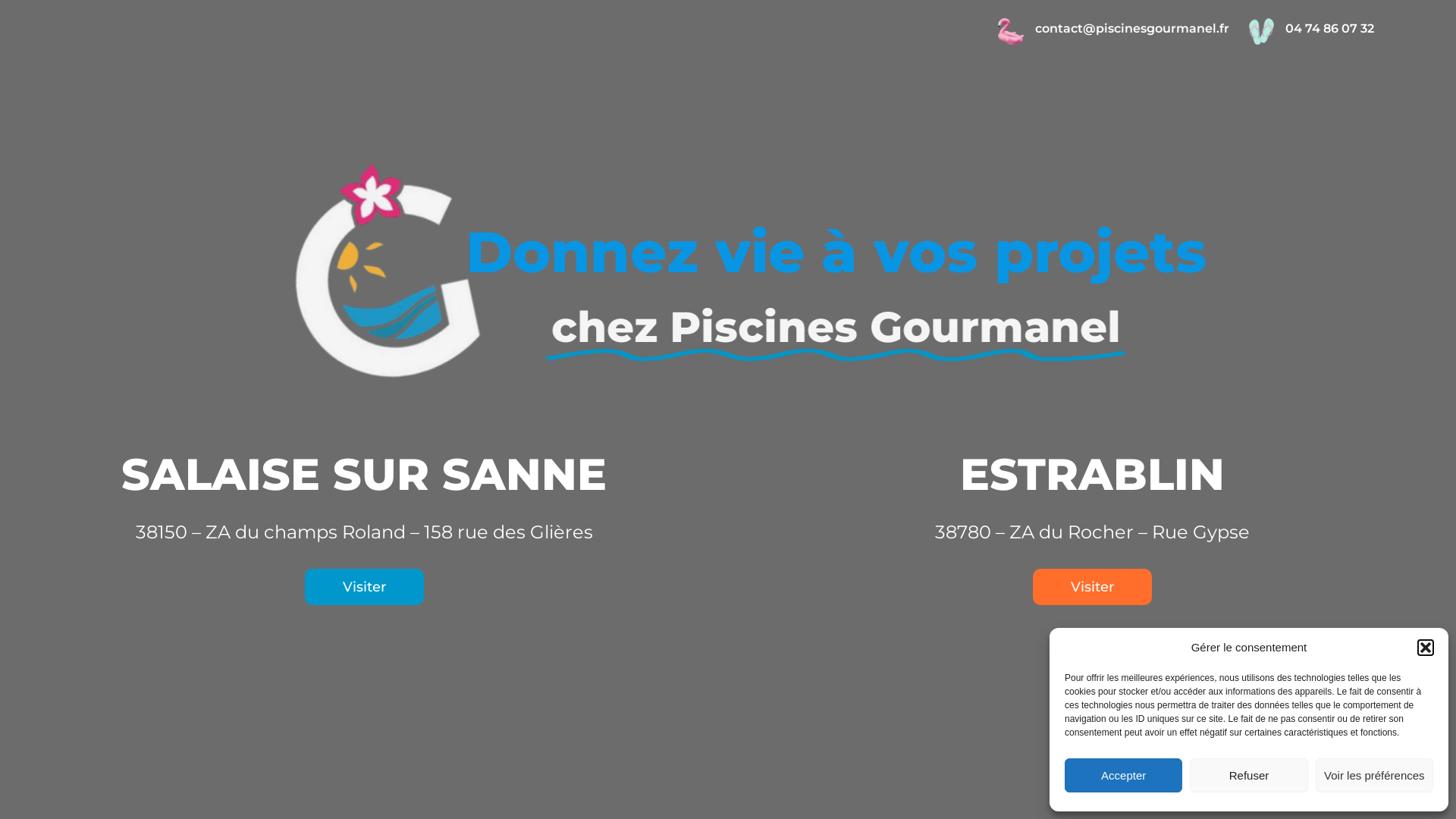 Capture d'écran de Piscines Gourmanel