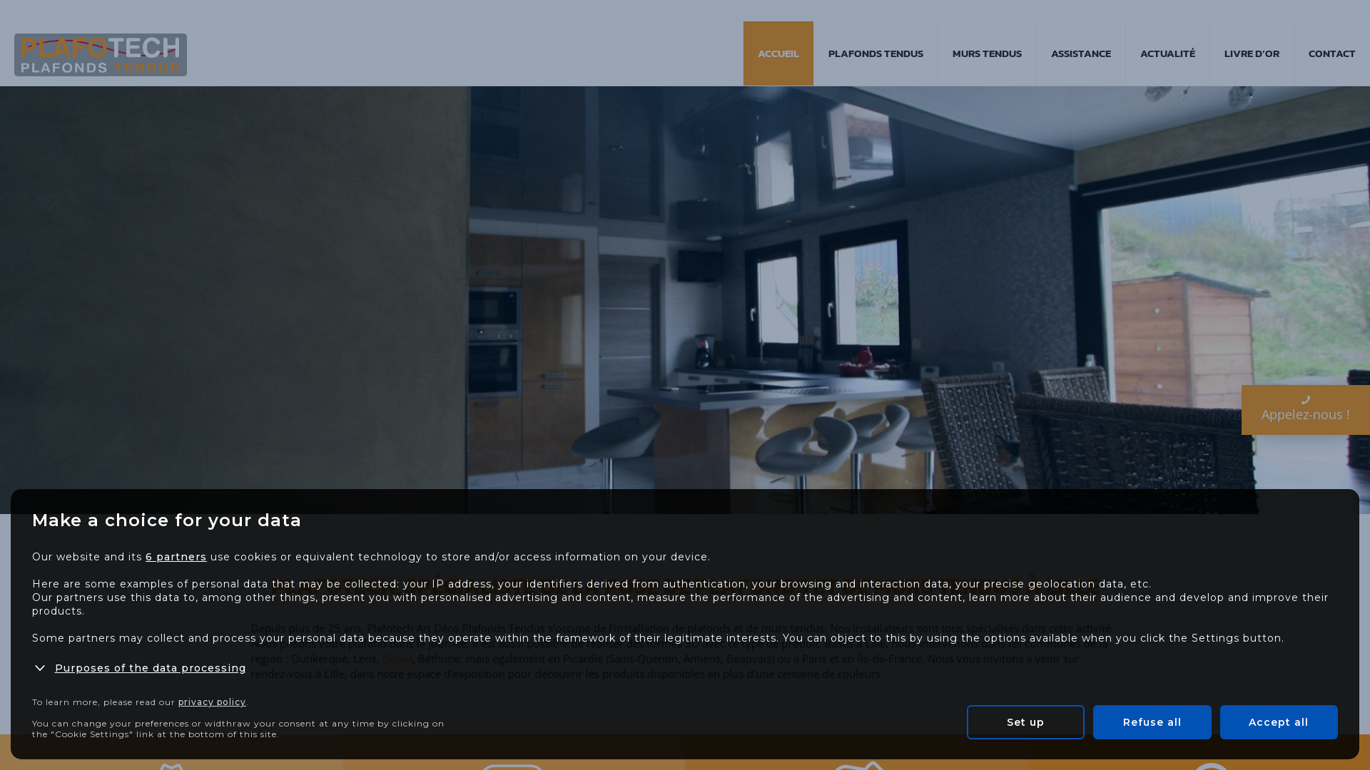 Capture d'écran de Le spécialiste du plafond tendu dans le Nord Pas-de-Calais