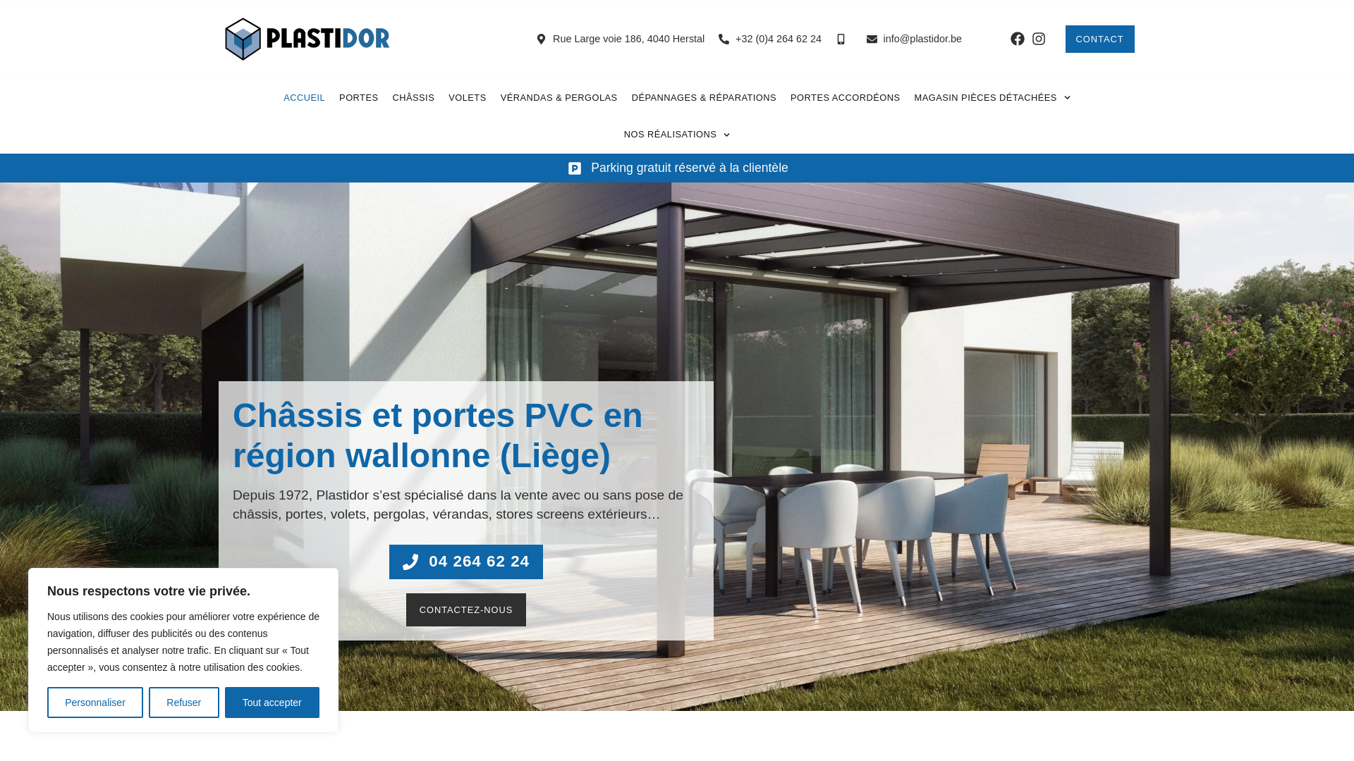 Capture d'écran de Châssis et portes PVC en région wallonne