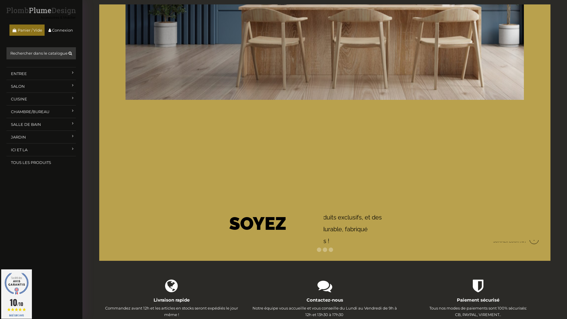 Capture d'écran de Vente en ligne de déco, accessoires et meubles design