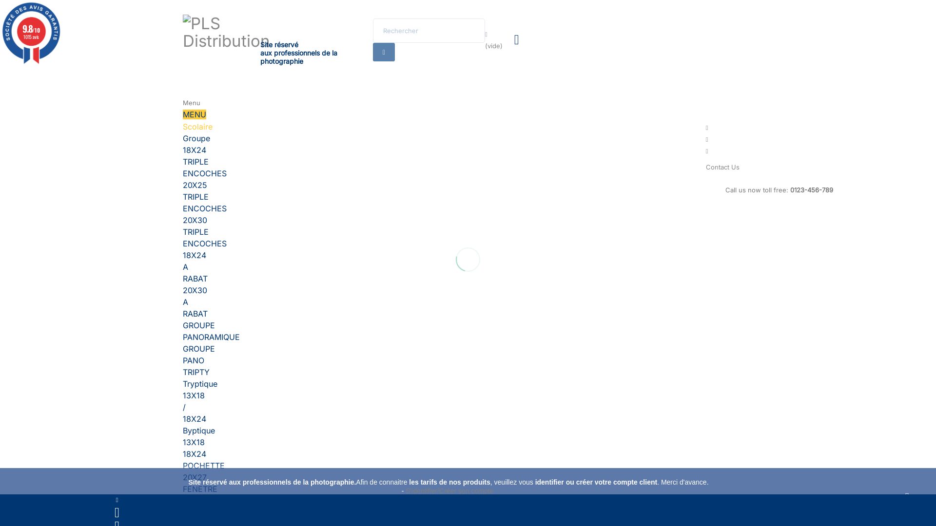 Capture d'écran de PLS DISTRIBUTION : un grossite à l'écoute des photographes Professionnels.