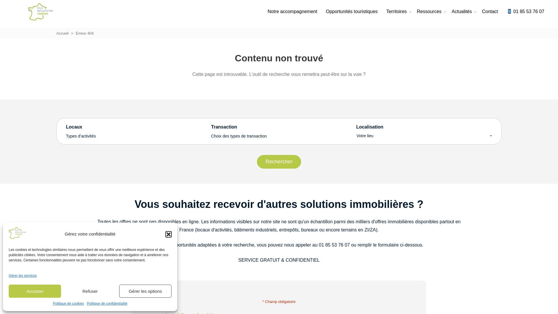 Capture d'écran de Ariège Pôle Implantation Tourisme