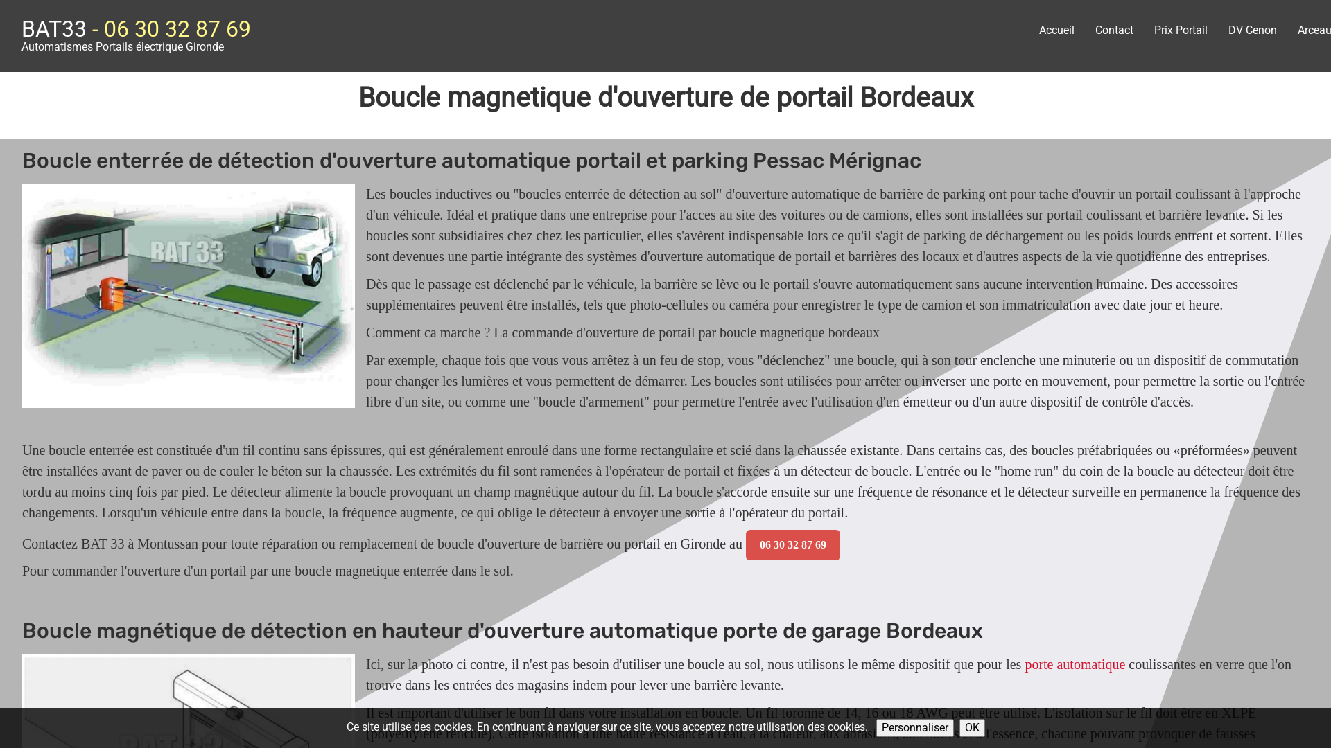 Capture d'écran de Boucle ouverture de portail Bordeaux