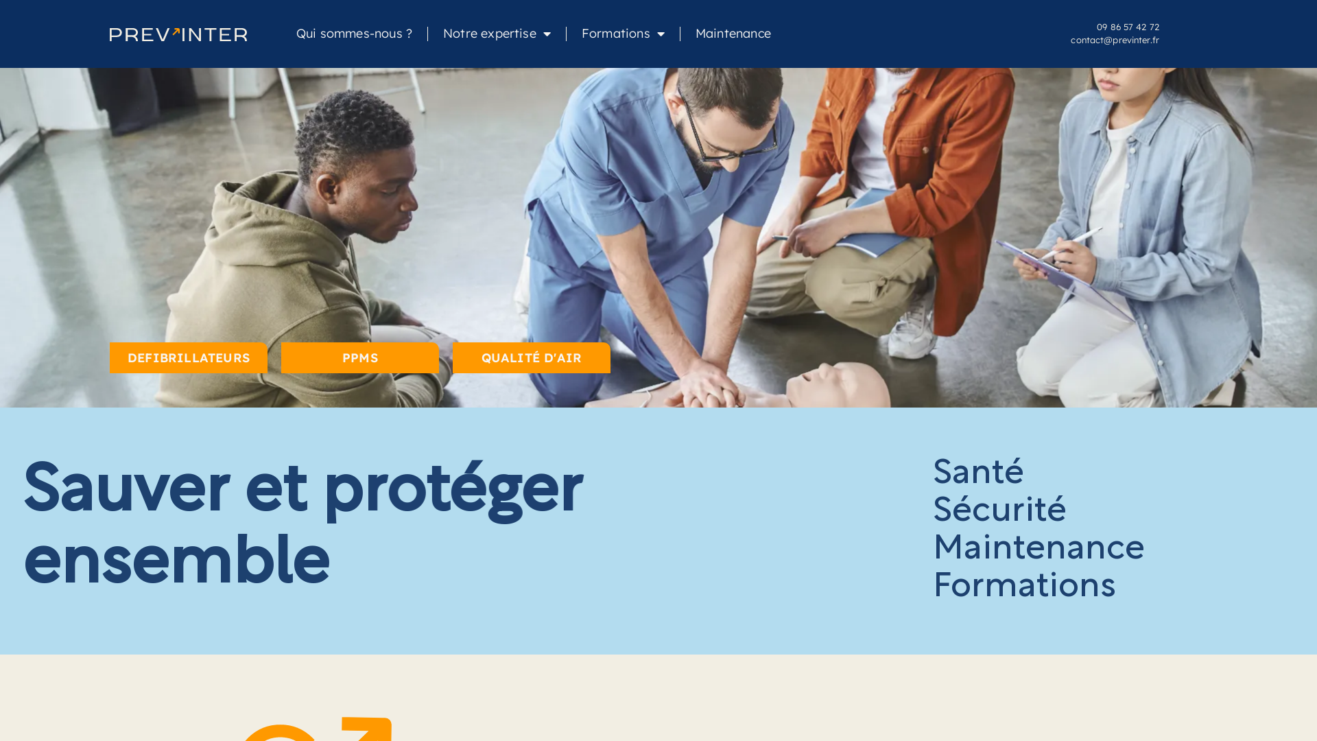 Capture d'écran de Organisme de formation incendie et secourisme