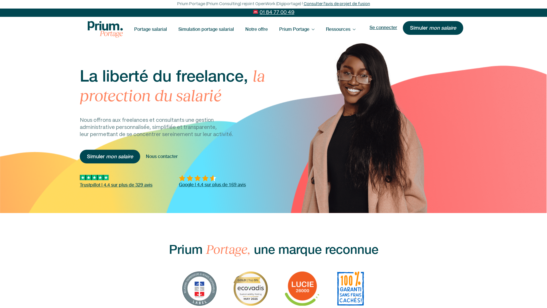 Capture d'écran de PRIUM SOLUTIONS - Editeur de logiciels spécifiques et Open Source
