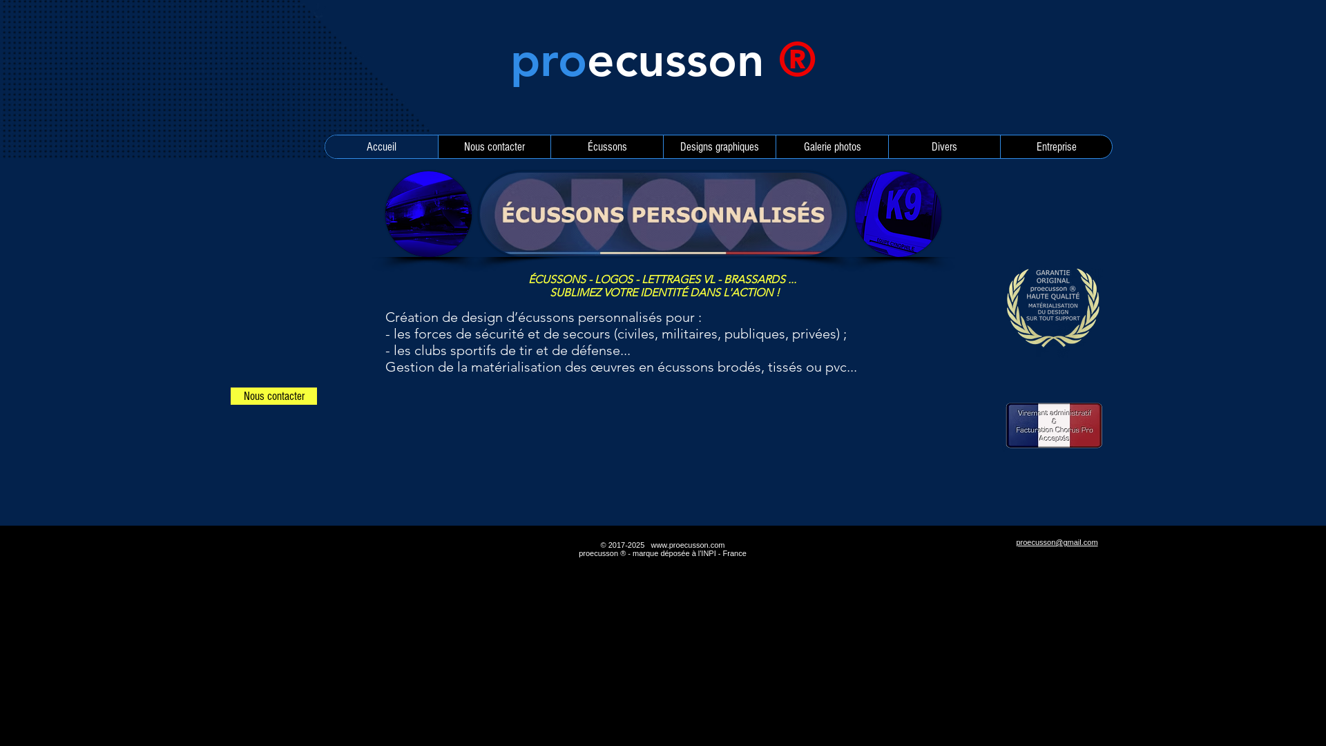 Capture d'écran de Écussons personnalisés - proecusson ®