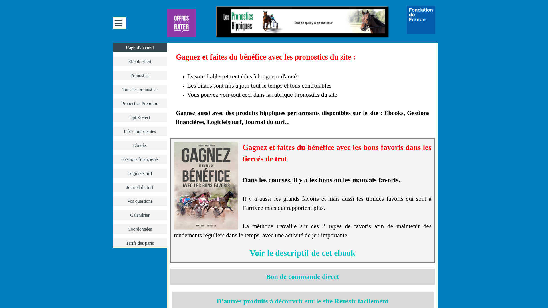 Capture d'écran de Les pronostics hippiques