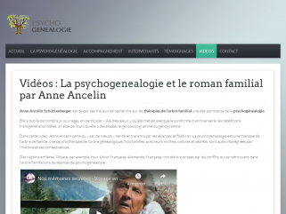 Psychogenealogie , transgenerationnel, roman familial par Anne Ancelin en video