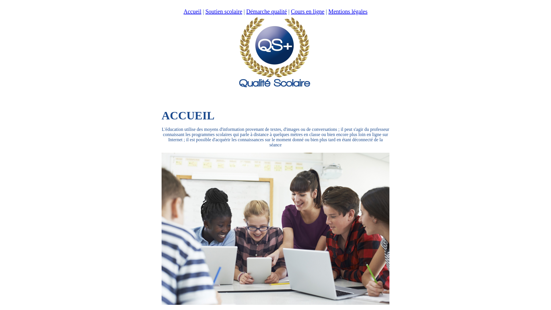 Capture d'écran de QS  Qualite Scolaire || La qualite au service du soutien scolaire